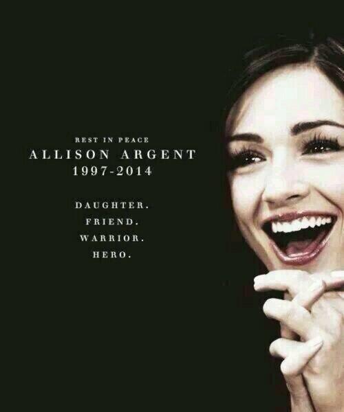 obrienthoughts's tweet image. #RIPAllisonArgent our warrior