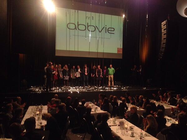 Gratulerer til AbbVie som vinner i kategorien mellomstore virksomheter! #gptw14 #norgesbestearbeidsplass
