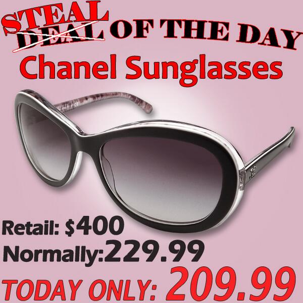 SavingsHUB's tweet photo. Authentic Chanel Sunglasses On Sale as our Twitter STEAL OF THE DAY  
#chanel #sunglasses 

http://t.co/u68xasdkAF http://t.co/1WlYaKXqqe