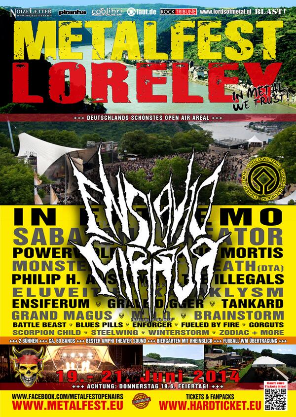 EnslavedMirror's tweet photo. Enslaved Mirror ON THE METALFEST LORELEY 2014! GET YOUR TICKET HERE -> merch@enslaved-mirror.info
Your Mirror-Crew http://t.co/nS8GLeGi75
