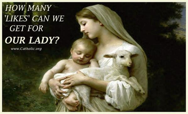 DonMabura's tweet photo. How many 'FAVORITES and RETWEETS' can we get Our Lady?
I like this RT @CatholicOnline  
http://t.co/qLh2JOzcIb