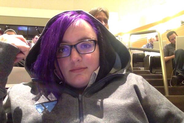 nodebotanist's tweet image. Perfect remedy for 40 degree weather: speaker hoodies! #mtnwestjs