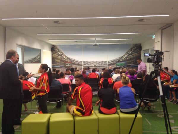 NSWRL's tweet image. This morning we are at the official launch of the 2014 @NSWRL knockout health challenge