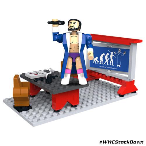WWEStackDown's tweet image. All new @TheDamienSandow #WWEStackdown building sets! In store now, in the construction aisle! @WWE