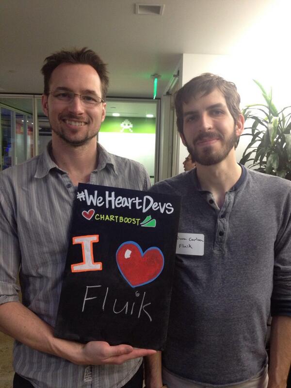 klausrubba's tweet image. @klausrubba: Having an awesome time at @chartboost #GDC2014  party, #WeHeartDevs !