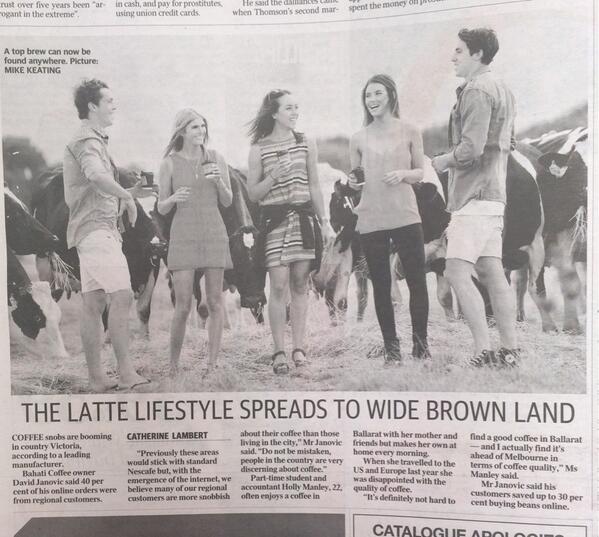 Projectprmedia's tweet photo. @bahaticoffee made famous by @theheraldsun today! Brewing far and wide! Get some today http://t.co/PxLIokEAfP http://t.co/1ZgcKGUgEF