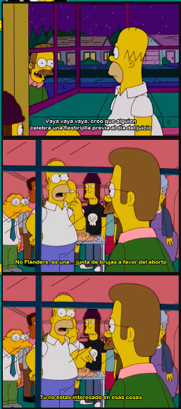 HomeroLodijo's tweet photo. No Flanders, es una... junta de brujas a favor del aborto. Tu no estás interesado en esas cosas. http://t.co/UYCr5O7rcK
