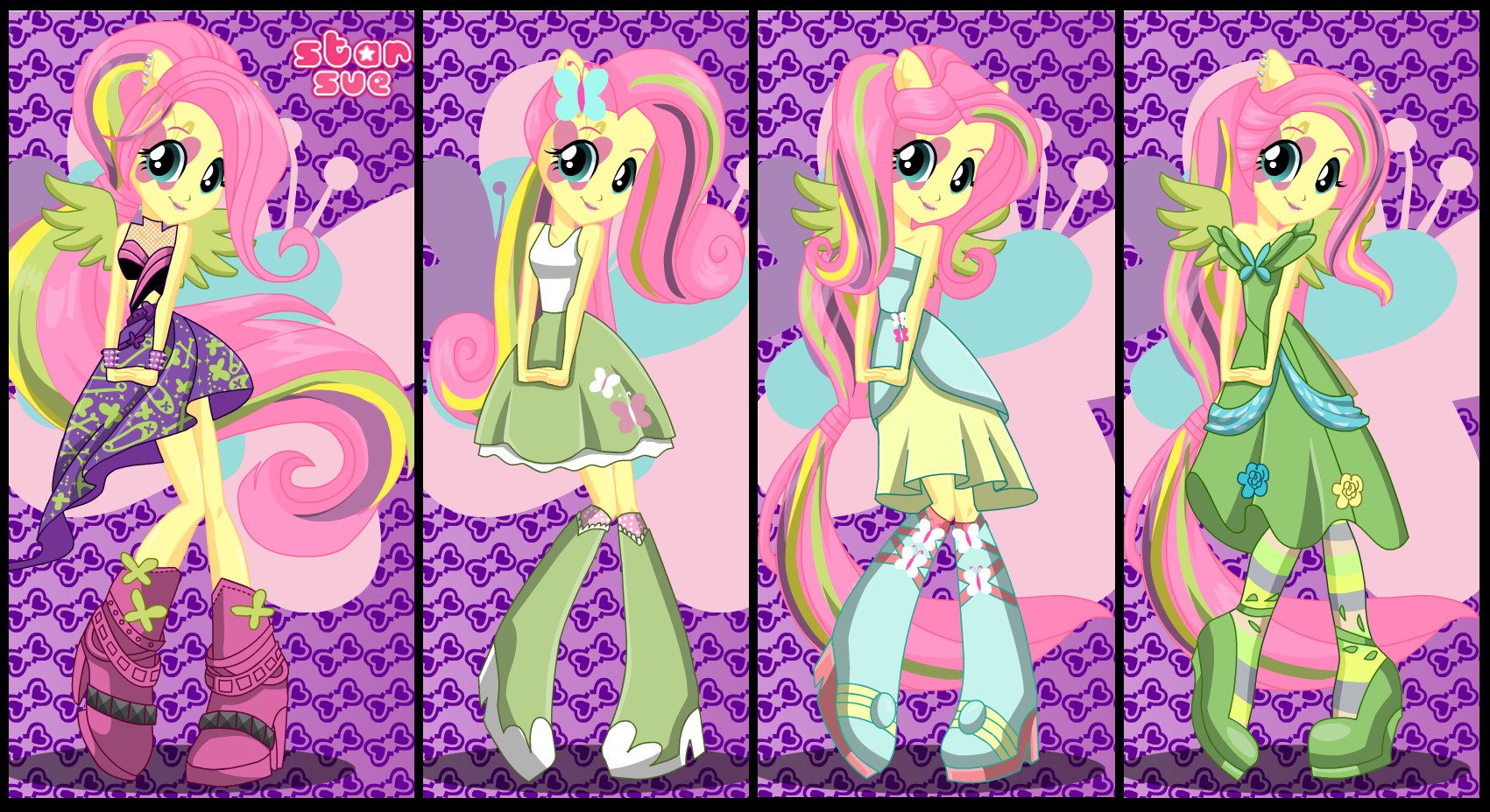 Star Sue on X: My Little Pony Equestria Girls Rainbow Rocks Fluttershy  Dress Up Game :   / X