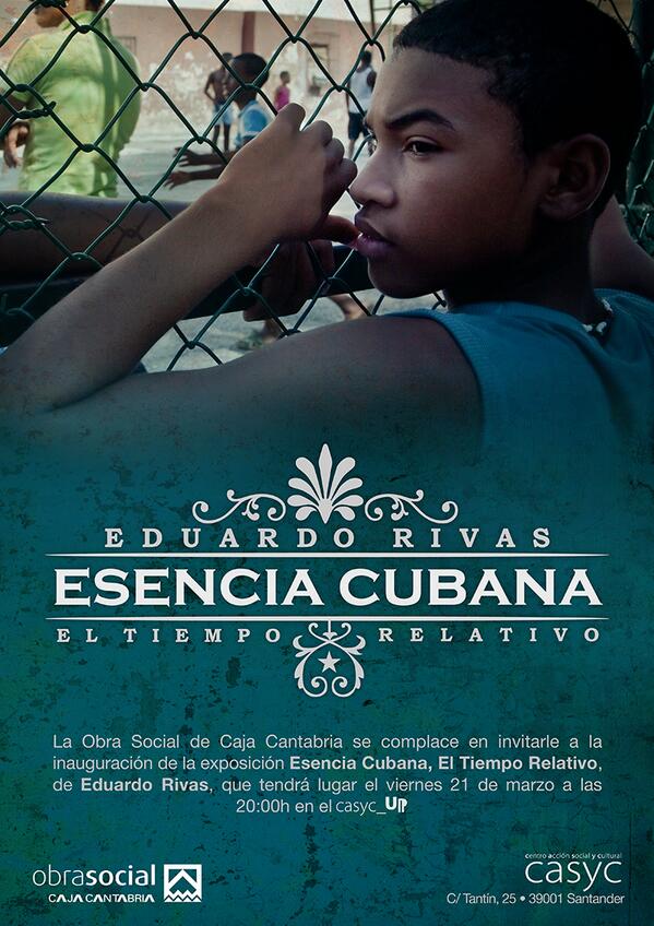 casyc's tweet photo. Esta tarde inauguramos la exposición "Esencia Cubana, el tiempo relativo"de @ERivas_Photo (20 h.) en #casyc UP http://t.co/gyYO8jsO2n