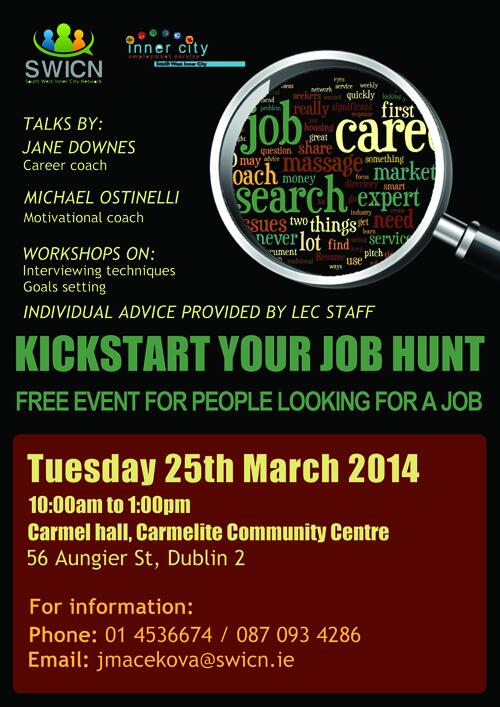 SWICNDublin's tweet photo. FREE information seminar for job seekers next Tuesday at 10am. All are welcome. http://t.co/ajTMO5iVKk
