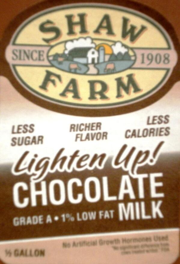 ShawFarmDairy's tweet image. Lighten Up! Chocolate Milk is great recovery drink #SpringTrack #Jogging #NoMoreSnowBanks