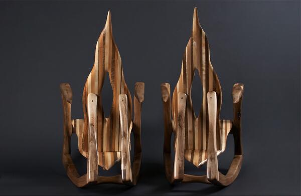 allan-lake.com  Yogic Rockers in Laminate #British Hardwoods #BritishMade #furniture #iLoveHD #interiordesign