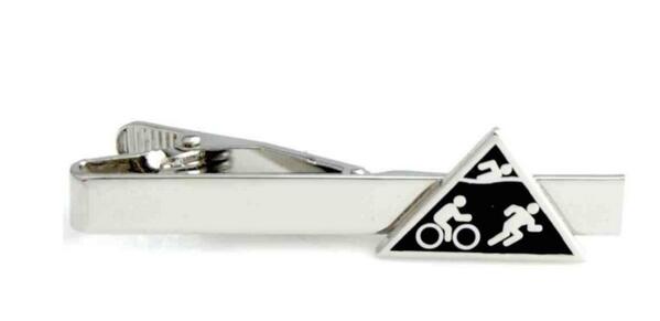 Tie clips recently made for a group of triathlon competitors. For sale now at procuffs.com! #triathlon