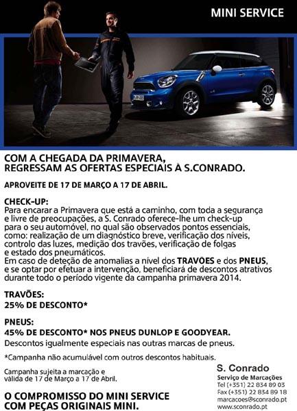 sconradosa's tweet photo. MINI Service - S. Conrado Campanha de Primavera http://t.co/oGHvLgFnjG