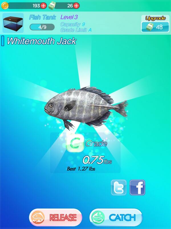 I caught 0.75 lbs of Whitemouth Jack in RealFishing2014 glu.com