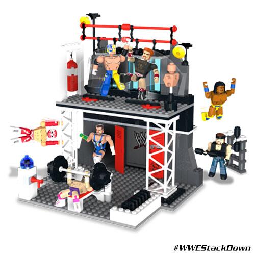 WWEStackDown's tweet image. All new #WWEStackdown building sets! In store now, in the construction aisle! @WWE @reymysterio  @WWESheamus