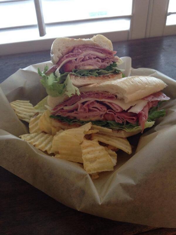 WickliffeHouse's tweet photo. Today at #thewickliffehouse. Genoa Salami, Ham, Provolone, Lettuce, Tomato, &amp; Sundried Tomato Vinaigrette. Yum! http://t.co/fpf92KubNn