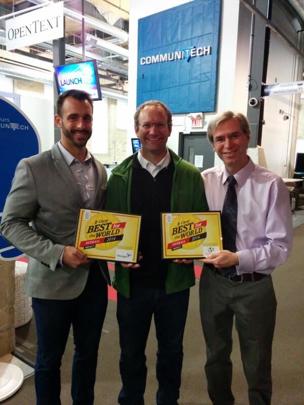 #BestForTheWorld presented to #Canada #BCorps from <a href="/SistemaB/">Sistema B</a> 's Gonzalo 2day!