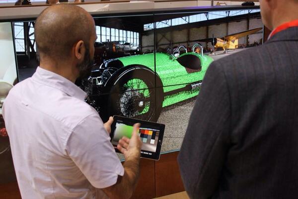 Real time M3W configuration on our @GVAMotorshow stand with <a href="/autodesk/">Autodesk</a>. Configure yours now at morgan3wheeler.co.uk