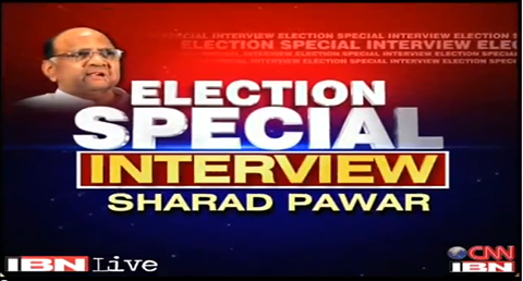 Plz Watch Our Adarniya #Sharad Pawar saheb live on CNN IBN at 10 pm