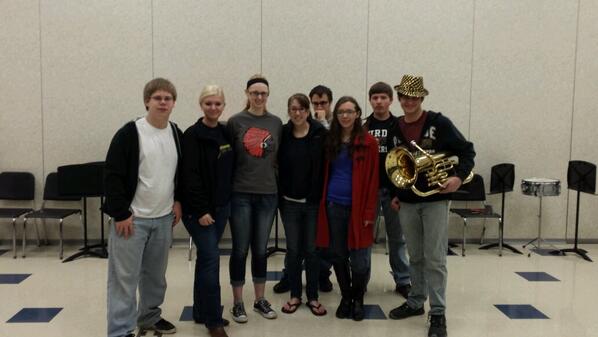 The Band Demo crew! Thank you for all of your help! #bandrecruitment