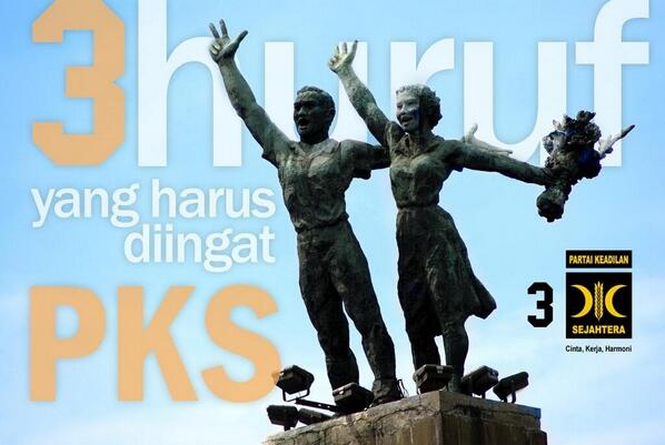 Fahrihamzah's tweet photo. Ingat 3 Huruf! PKS #CoblosNomor3PKS #PKSm3nang #PutihkanIndonesia http://t.co/dTksbxFf9w