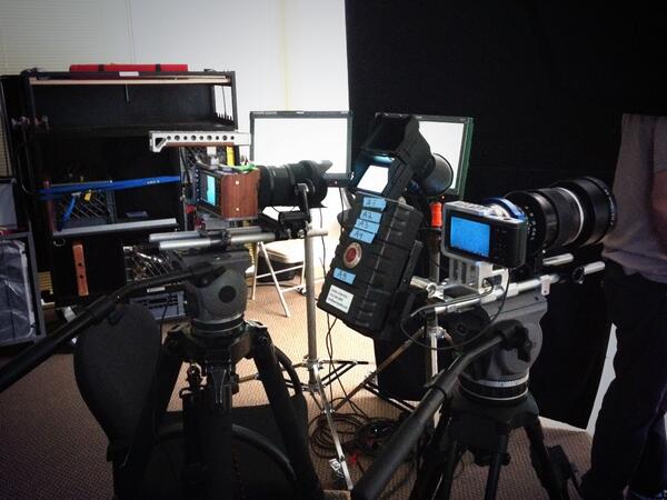 ChadLeto's tweet photo. First shoot I've been on with 2 BlackMagic Pocket Cameras as A and B cam. "Times, they are a-changin'" http://t.co/RqLys3aepl