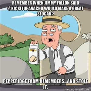 kickitupanacho's tweet image. Jimmy Fallon said my name would be a great slogan. I agree, and could use the money. But it's been stolen #makesmemad