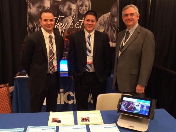 OracleHosp's tweet image. The MICROS team poses for a picture on the last day of the 2014 Gaming Tech. Conf. @CaesarsPalace. #MICROSolutions