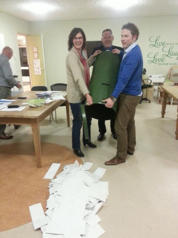 De stemmen in #manderveen worden geteld! #GR2014 #tubbergen #twentefm