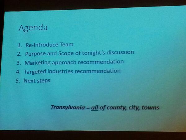 DailyWaterfall's tweet photo. This is what's happening tonight at Transylvania County's Econ Dev Task Force meeting ... right now! http://t.co/JxfB8Trv2h