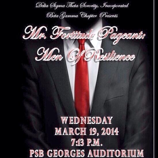 BGDivas1937's tweet photo. The Mr. Fortitude Pageant begins at 7:13 in the PSB Auditorium. We hope to see you there http://t.co/gwC5rTAeWT