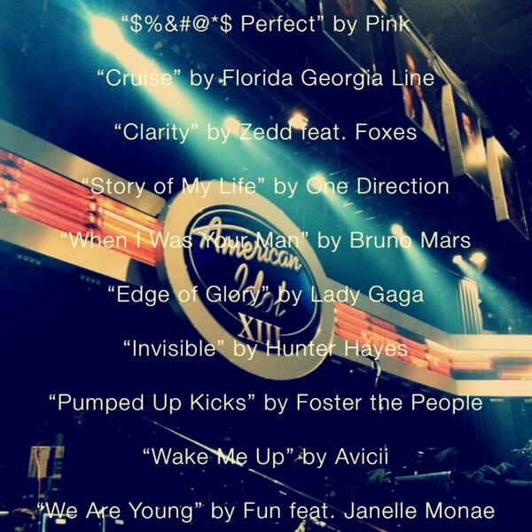 SONG LEAK! Here are the Top 10 hits that our #IdolTop10 will be performing TONIGHT! Can you guess who's singing what?