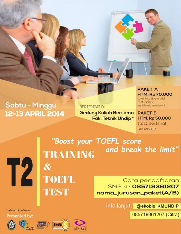 Bem Undip On Twitter Mau Tes Toefl Gak Ush Repot Bemkm Undip Kerjasama Dg Albibek Present Training And Toefl Test Http T Co Avoeshjjzz Via Ekobis Kmundip