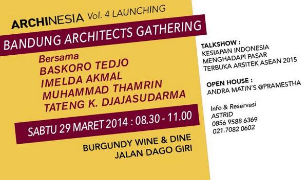 [5 HARI LAGI!] <a href="/ARCHINESIA/">ARCHINESIA Bookgazine</a> #4 Launching Roadshow Bandung | Yuk, RSVP sekarang! Tempatnya tinggal sedikit lagi lho!
