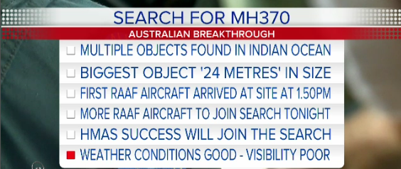 9NewsAUS's tweet photo. What we know after #AMSA's briefing. #MH370 #9News http://t.co/IC2nf0YTE4