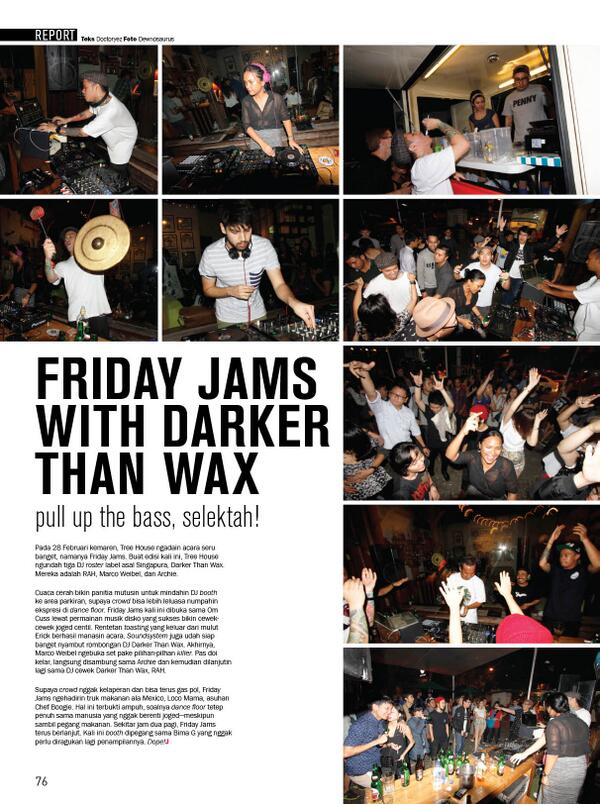 REPORT : FRIDAY JAMS WITH DARKER THAN WAX "PULL UP THE BASS, SELEKTAH" Cc: <a href="/darkerthanwax/">Darker Than Wax</a> <a href="/treehousekemang/">Tree House</a> #JUICE104