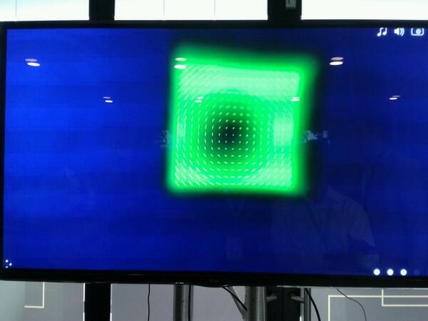 RileyEagar's tweet photo. Hand gesture screen. The cube. #TechTrends2014 http://t.co/TzqPqSDrRD