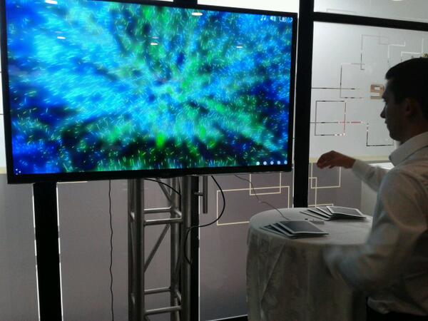 RileyEagar's tweet photo. Hand gesture controlled screen. Something out of Iron Man 3. #incredible #thefuture #TechTrends2014 #DeloitteDigital http://t.co/azmxC7LH5T