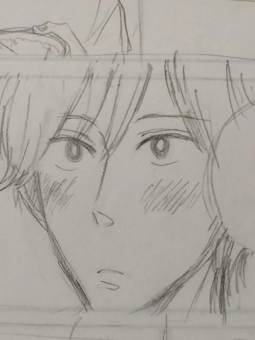 iPhoneのカメラの解像度がすごいって、下書き撮ってみてはじめて実感した。表面のざらつきまで撮れて紙の種類までわかりそう! 
