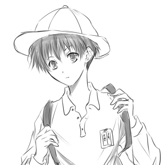 自給自足ショタ(ちびまる子ちゃんの大野君)。まるちゃん描いて大まるにしたかったけど時間無い。ケンカップルな大まる下さい。 