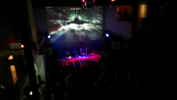 TheZaikman's tweet image. @sagzorz is tearing it up, VJing with #frequencydomain