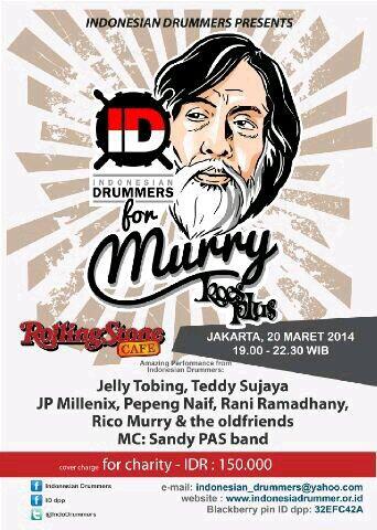 20 Maret For 1 Legend Drummers Charity @IndoDrummers For Murry Koes Plus .