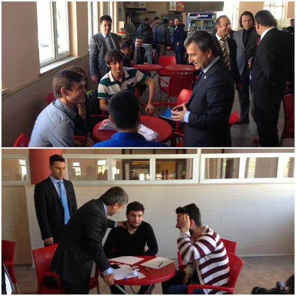 Trakya Üniversitesi Mühendislik Fakültesi'nin kantininde sevgili öğrencilerimle sohbet ediyoruz.