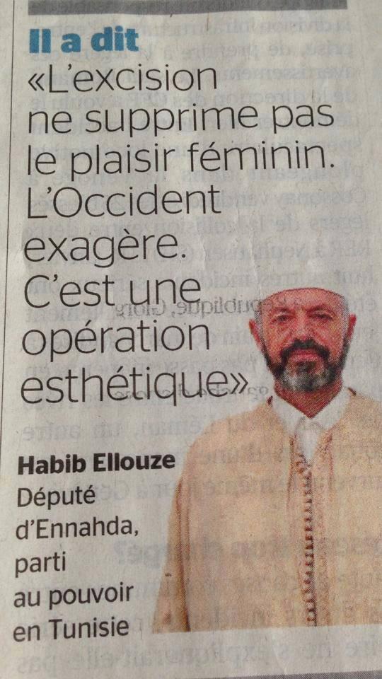 KomUnLundi's tweet photo. "L'excision ne supprime pas le plaisir féminin, (…) c'est une opération esthétique". Ok, on peut te couper la bite? http://t.co/YvixJPuXOY