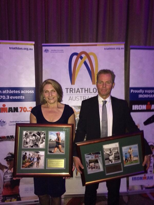 <a href="/TriAustralia/">Mê Chạy Bộ</a> Hall of Fame inductees Louise McKinlay and Stephen Foster #TriAusAwards14