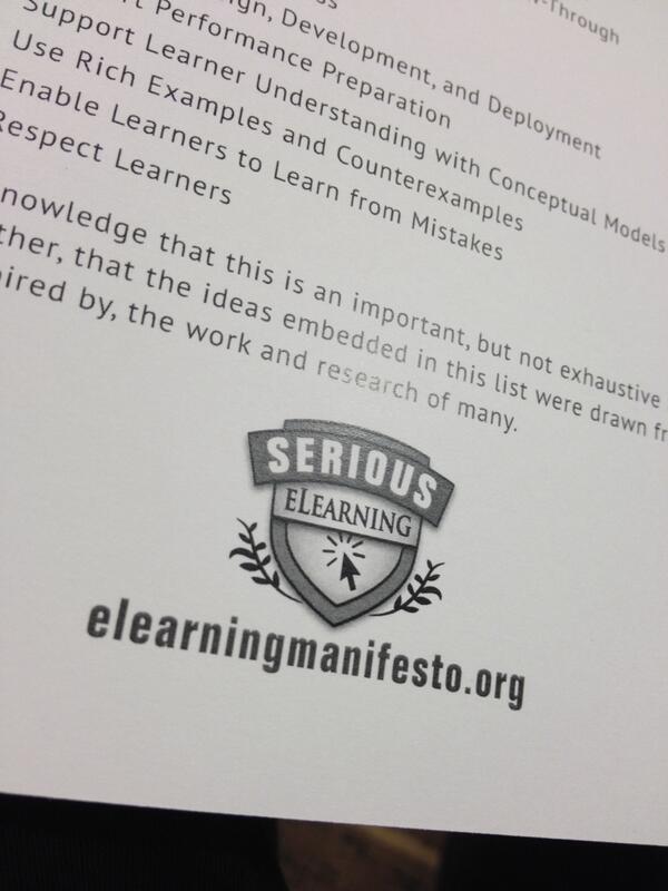 JD_Dillon's tweet image. Listening to @Quinnovator, @customelearning, and @WillWorkLearn discuss the #elearningmanifesto #LSCon #EcoCon