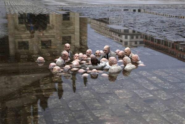 CO9Cloud's tweet photo. RT @RouReynolds: Great piece of art by @isaacordal called “Politicians discussing global warming”. http://t.co/NyGbUf0NcM