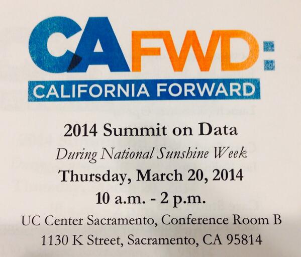 cvancebruister's tweet image. Let the sunshine in! #data2014 @MoveCAFWD @socrata @mayoredlee @kishrajan @riversidecagov