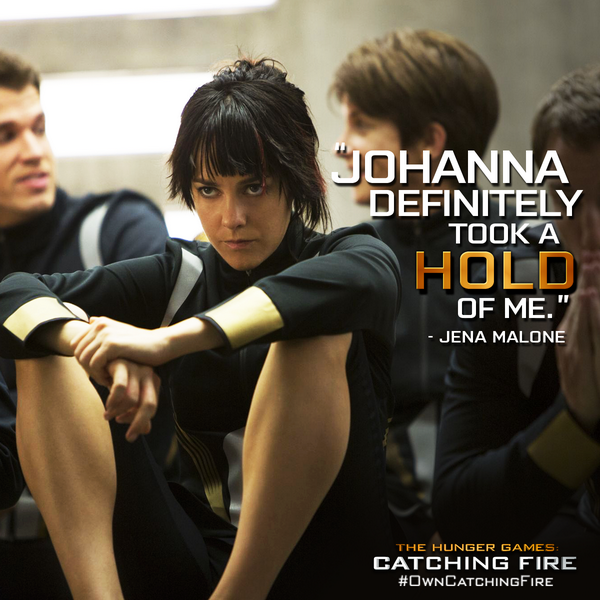 TheHungerGames's tweet photo. How did @MaloneJena prepare for her role as the fierce #JohannaMason? #OwnCatchingFire http://t.co/lO2uDRUAx6